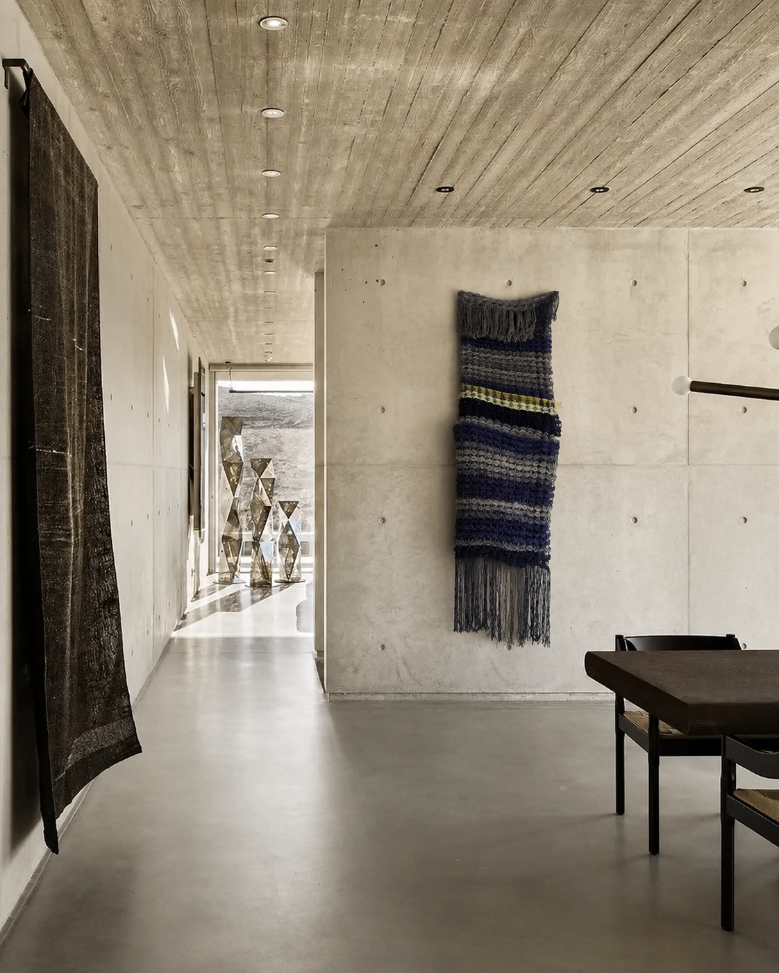 Pièce en situation, intérieur en béton